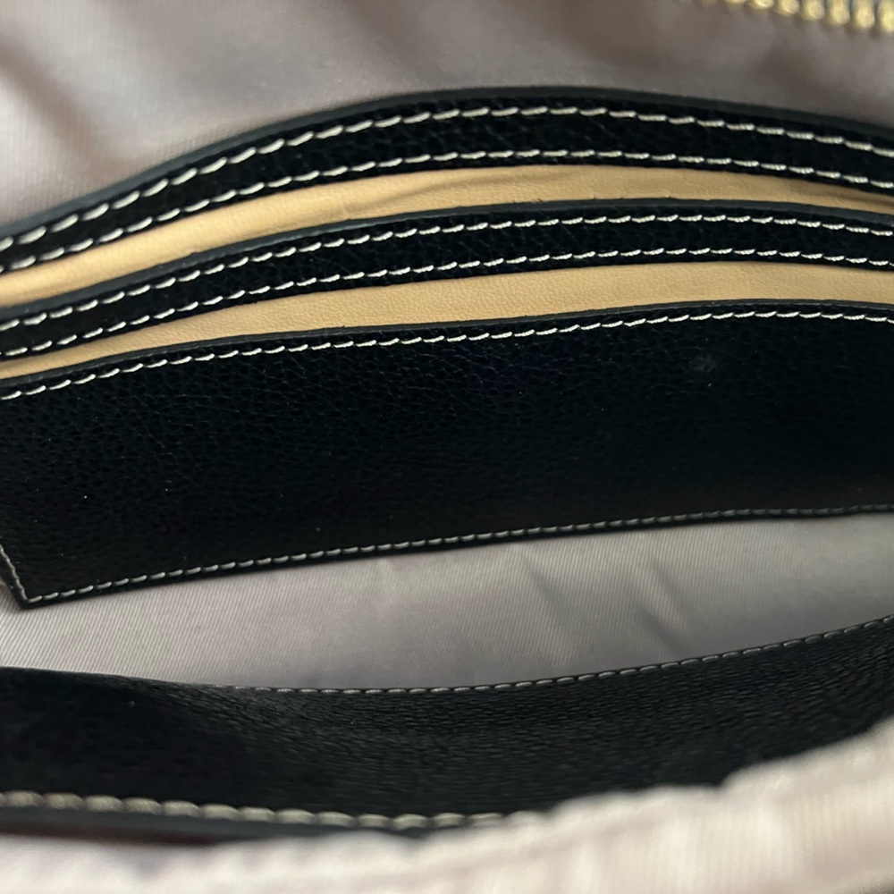 Valentino Black Pebbled Leather Crossbody with Tassel Accent - Picture 5 of 7